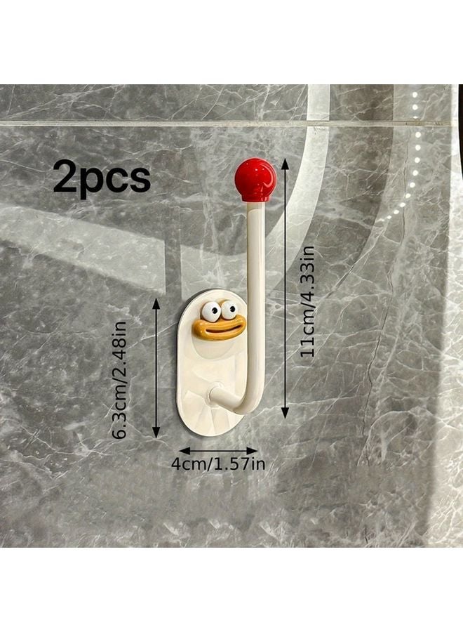 قطعتان خطاف أزرق متعدد الاستخدامات مثبت على الحائط منظف قابل للتعديل لاصق - Image 5