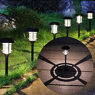 Maggift MAGGIFT 6 Lumen Solar Powered Pathway Lights, 6 Pack Outdoor Landscape Lights, Waterproof Solar Garden Lights for Lawn,  - Image 1