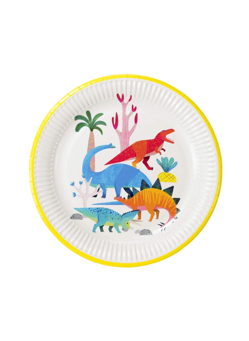 Talking Tables Talking Tables Dinosaur Paper Plate 23Cm 8Pk Mixed colors 
