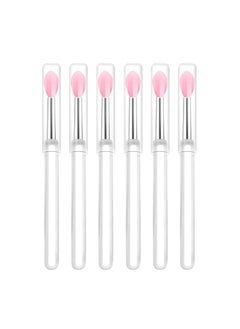 Arqumi Arqumi Silicone Lip Brush, 6 PCS, Makeup Brushes with Dirt-proof Caps for Protection, Lipstick Applicator Brushes for Lip Gloss, Lip Mask, Eyeshadow, Lip Cream, Makeup Beauty Tool, Pink 