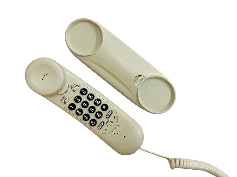 Beetel هاتف أرضي نحيف بدون سلك B26، تحكم في حجم الرنين، مؤشر حلقة LED، قابل للتثبيت على الحائط/المكتب، تصميم كلاسيكي، جودة مكالمة واضحة، وظيفة كتم/توقف/فلاش/إعادة الاتصال (صنع في الهند)(رمادي دافئ)(B26) - Image 1