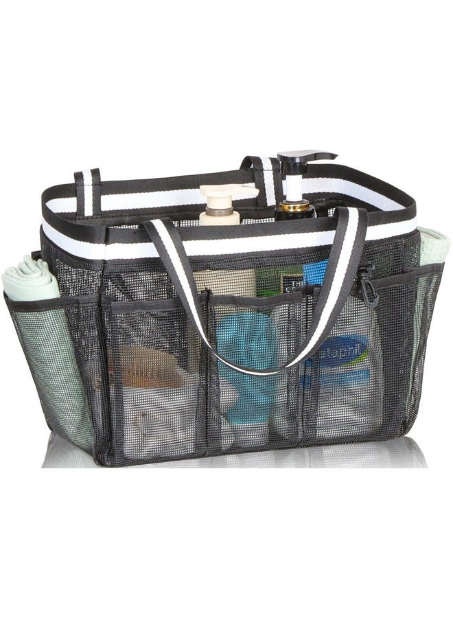 Ocim Ocim XL Portable Shower Caddy for College Dorm, Large Mesh Bathroom Tote Bag for Women & Girls, Foldable Quick Dry for Camping, Gym, Pool, Travel, Black - Image 1