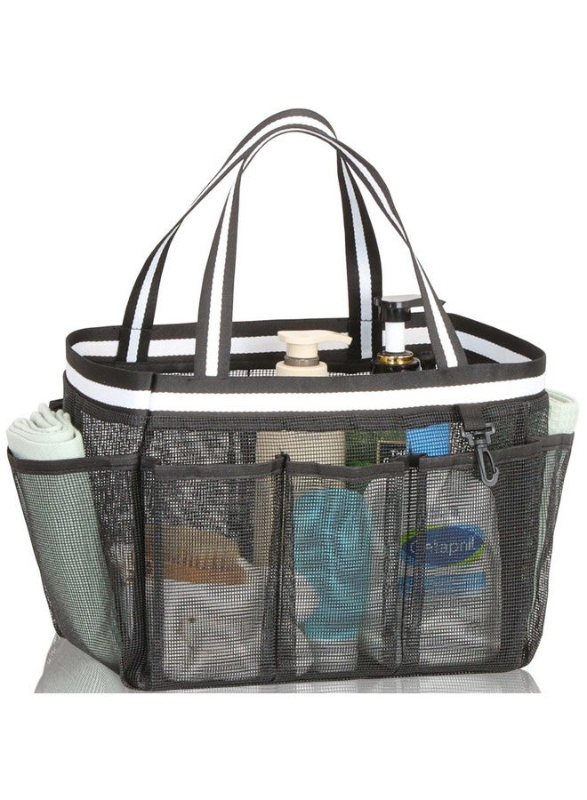 Ocim Ocim XL Portable Shower Caddy for College Dorm, Large Mesh Bathroom Tote Bag for Women & Girls, Foldable Quick Dry for Camping, Gym, Pool, Travel, Black - Image 2