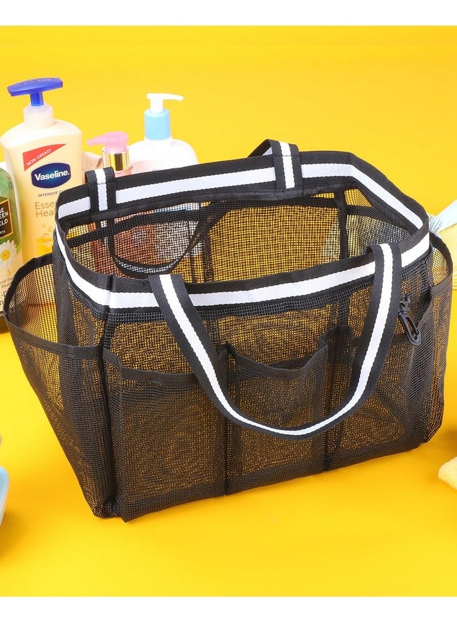 Ocim Ocim XL Portable Shower Caddy for College Dorm, Large Mesh Bathroom Tote Bag for Women & Girls, Foldable Quick Dry for Camping, Gym, Pool, Travel, Black - Image 5