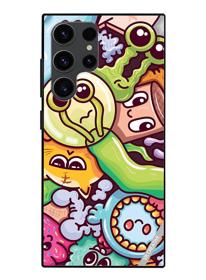 VR CREATIVE Protective Case Cover For Samsung Galaxy S23 Ultra 5G Graphitti Design Multicolour - Image 1