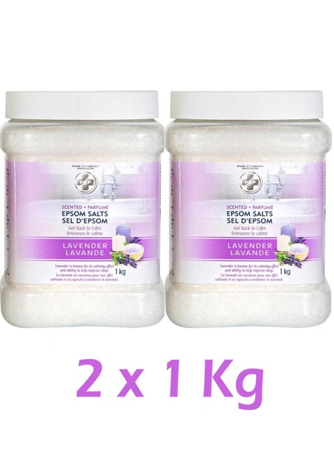 Lavender scented Epsom Salt For Therapeutic Soothing And Effective Way To Relax 2x1Kg