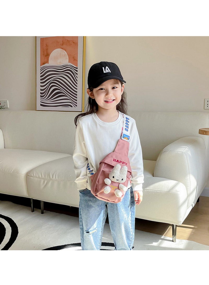 RATSAW Pink Rabbit Crossbody Bag Crossbody Bags for Girls Cute Pink Bunny  Crossbody Bag and Adorned with a Playful Bunny Plush - Image 4