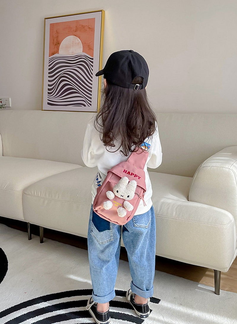 RATSAW Pink Rabbit Crossbody Bag Crossbody Bags for Girls Cute Pink Bunny  Crossbody Bag and Adorned with a Playful Bunny Plush - Image 5
