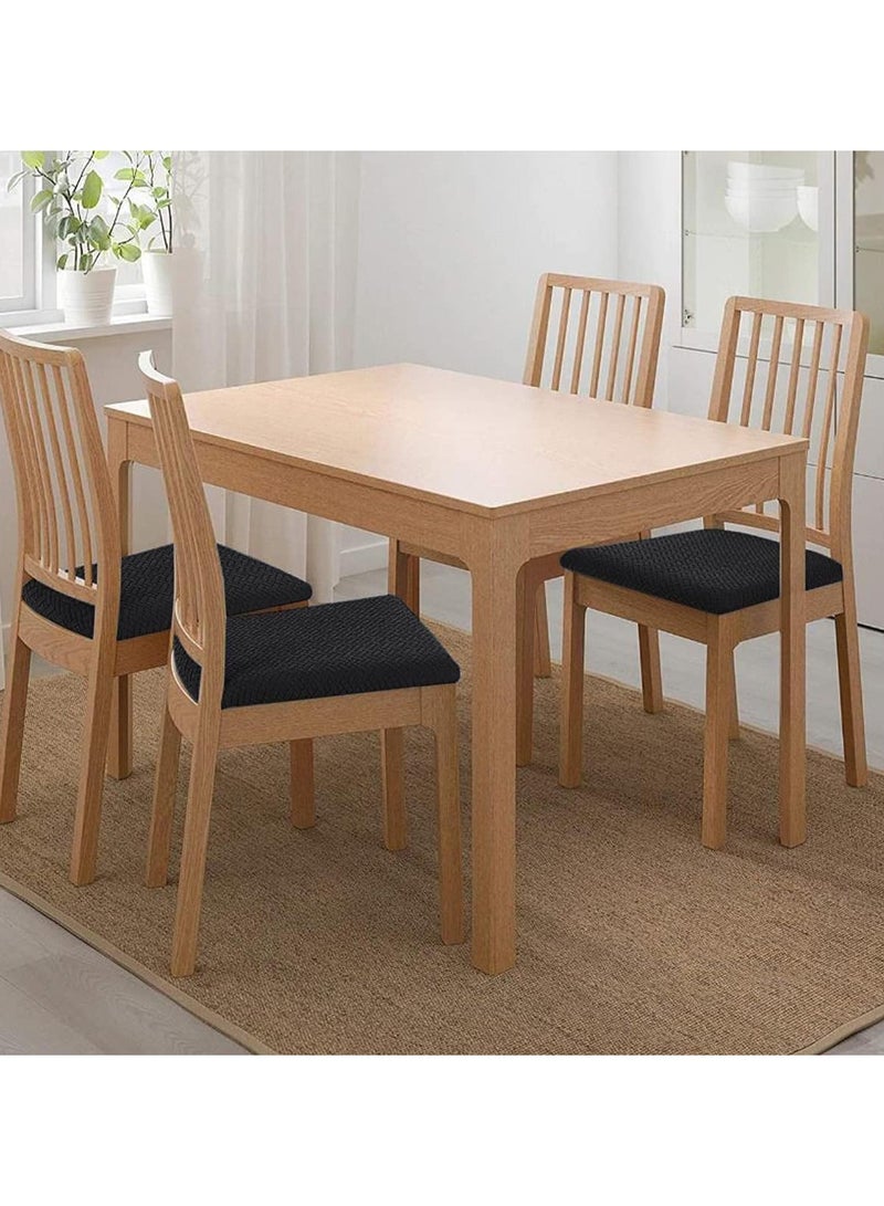 طقم من 4 أغطية كراسي قابلة للتمدد لغرفة الطعام والمطبخ - أغطية مقاعد واقية لكراسي الطعام والمخدات - Image 5