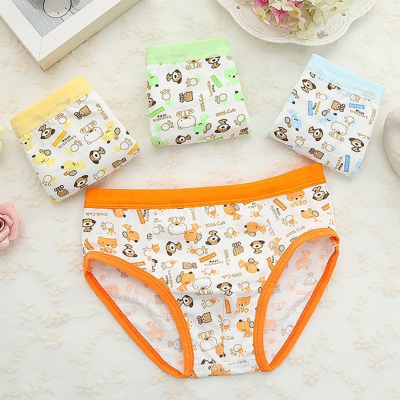 Korean Style Cotton Boys Boxer Briefs 3081 color mixing 