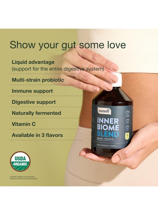 Nuzest - Inner Biome Blend - Prebiotic, Probiotic & Postbiotic Liquid Drink Mix - Microbiome Support - 8 Microbiotic Cultures, 19 Fermented Herbs - Vegan - Organic - Ginger Flavour - 16.9 fl.oz/ 500ml - Image 3