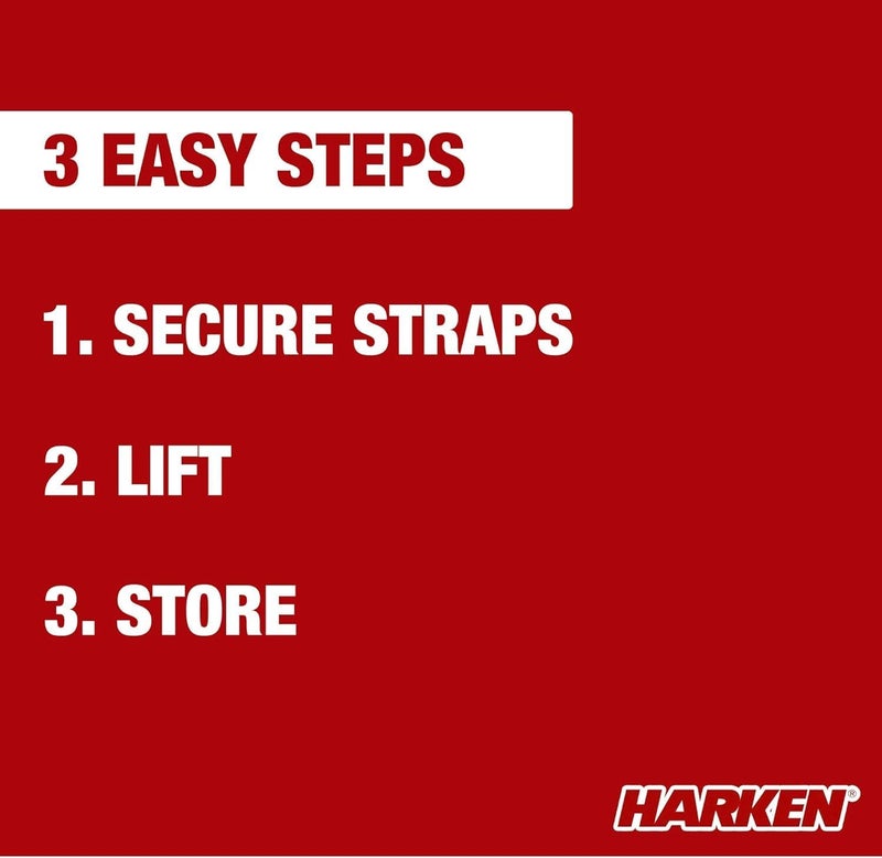 HARKEN Hoister Lightweight Kayaks Overhead Garage Storage Hoist System for Small Kayaks, Boards, Skulls, Light Storage (45lb Capacity, 10ft Ceiling), Model 7808 - Image 3