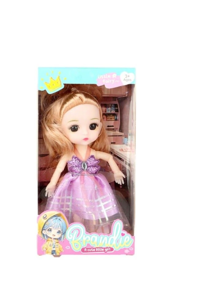 Multi-colored plastic baby doll for girls