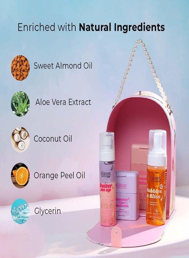 ويمسي مجموعة العناية اللطيفة بالبشرة والشعر الأساسية للأطفال والمراهقين من ويمسي بيوتي | شامبو، واقي شمس، مرطب، وغسول للجسم رغوي للأطفال | مجموعة العناية اليومية | عبوة من 5 قطع - Image 2