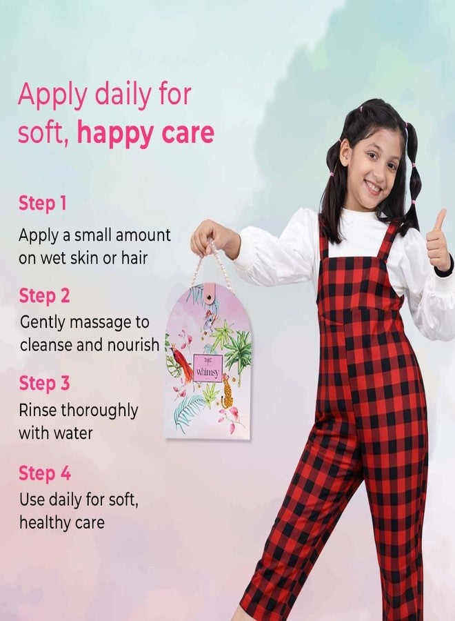 ويمسي مجموعة العناية اللطيفة بالبشرة والشعر الأساسية للأطفال والمراهقين من ويمسي بيوتي | شامبو، واقي شمس، مرطب، وغسول للجسم رغوي للأطفال | مجموعة العناية اليومية | عبوة من 5 قطع - Image 4