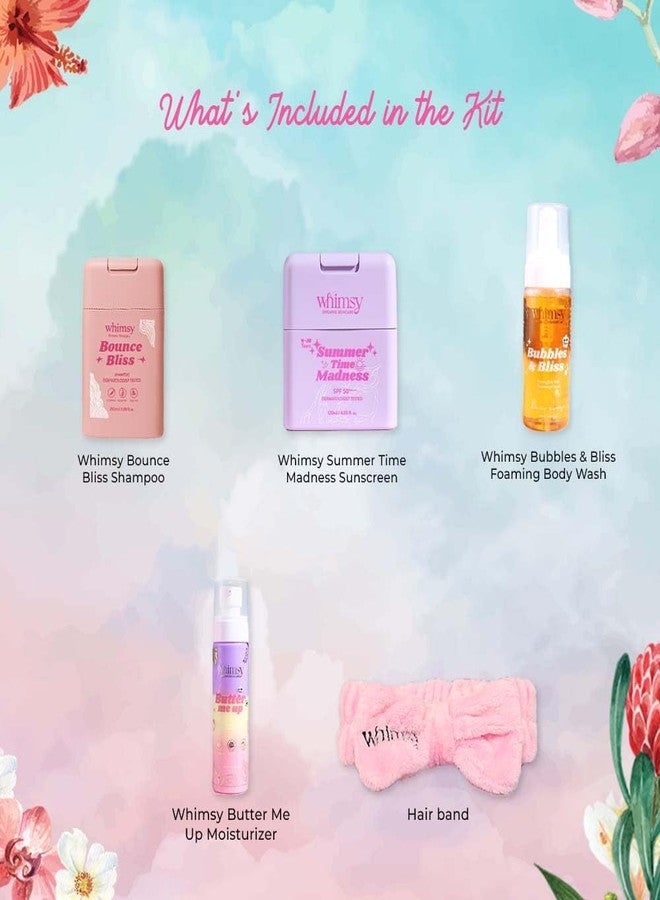 ويمسي مجموعة العناية اللطيفة بالبشرة والشعر الأساسية للأطفال والمراهقين من ويمسي بيوتي | شامبو، واقي شمس، مرطب، وغسول للجسم رغوي للأطفال | مجموعة العناية اليومية | عبوة من 5 قطع - Image 5