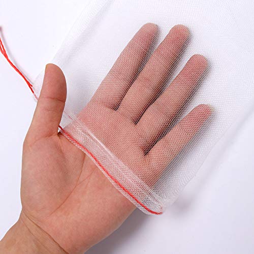 Kikhope 50 Pcs Fruit Protection Netting Bags, 10"x6" With Drawstring, Garden Barrier for Protecting Fruits - Image 3