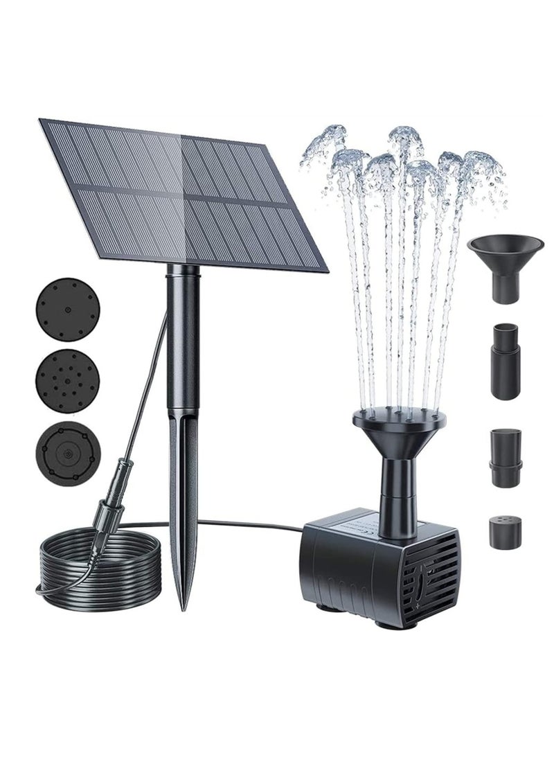 Solar Water Fountain Pump Outdoor, Upgraded Solar Fountain Pond Pump Kit With Stake, Solar Powered Fountain Water Pump For Bird Bath, Garden, Backyard, Pool, Fish Tank, 2.5W Solar Powered Water Pump - Image 1