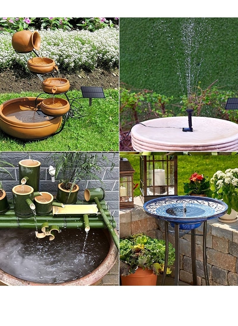 Solar Water Fountain Pump Outdoor, Upgraded Solar Fountain Pond Pump Kit With Stake, Solar Powered Fountain Water Pump For Bird Bath, Garden, Backyard, Pool, Fish Tank, 2.5W Solar Powered Water Pump - Image 3