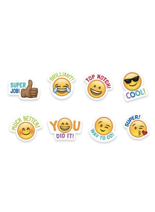 500-Piece Emoji Label Sticker Roll Multicolour - Image 3