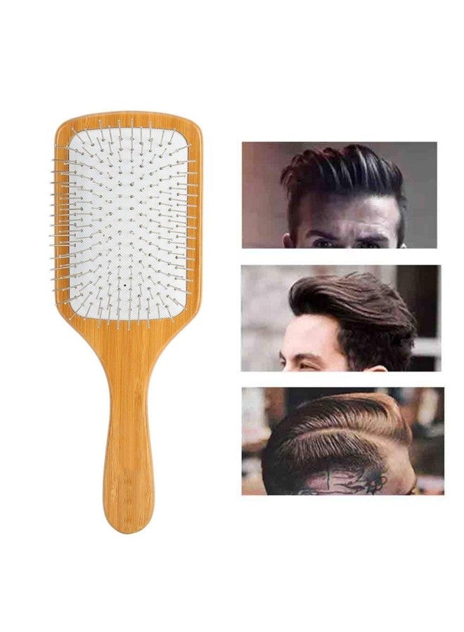 klarako Women Paddle Hair Brush with Metal Pin Bristles for Separating Curls, Detangles Hair & Extensions(Rectangular Paddle Brush) - Image 2