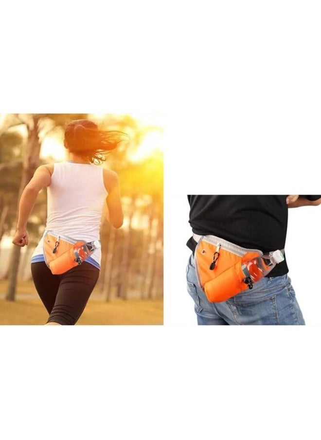 Generic Running Belt Hydration Waist Pack with Water Bottle Holder Crossbody Fanny Pack with Extension Strap Reflective Strips Waist Bag for Running Walking Hiking  - Image 5