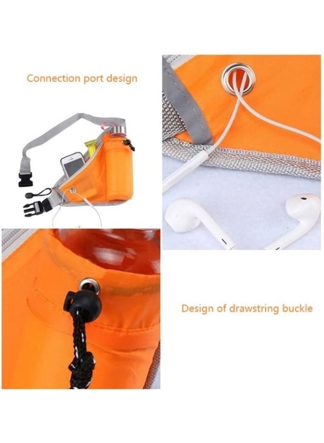 Generic Running Belt Hydration Waist Pack with Water Bottle Holder Crossbody Fanny Pack with Extension Strap Reflective Strips Waist Bag for Running Walking Hiking  - Image 4