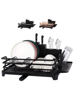 TYCOM TYCOM Dish Rack - Drying Stand Dish Rack- Dish Rack Kitchen Organizer -Dish Rack With Tableware Cutting Board Rack, Dish Rack Drainer Board Rack, 1-Layer Dish Racks For Home Kitchen (BLACK)…  - Image 1