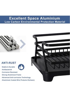 TYCOM TYCOM Dish Rack - Drying Stand Dish Rack- Dish Rack Kitchen Organizer -Dish Rack With Tableware Cutting Board Rack, Dish Rack Drainer Board Rack, 1-Layer Dish Racks For Home Kitchen (BLACK)…  - Image 5