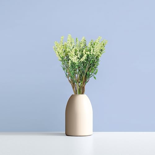 Homeverse Fresh Lavender 12Pcs Lavender Fake Plant 14Inch Height Bouquet, Green Stems Bundled for Decorative Items for Diwali, Home, Room, Office, Bedroom, Anniversary, Deepawali (Yellow) - Image 1