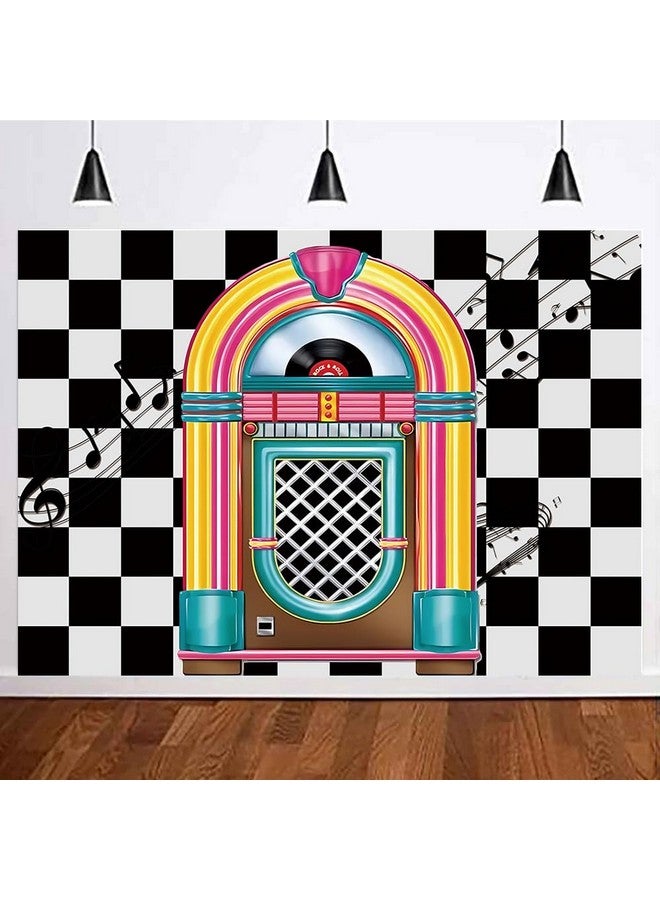 HQM Back To 50'S Sock Hop Photography Banner Birthday Rock Roll 50'S 60'S Hop Party Photo Background Retro Diner Time Classic Backdrop 8X6Ft Supplies  - Image 2