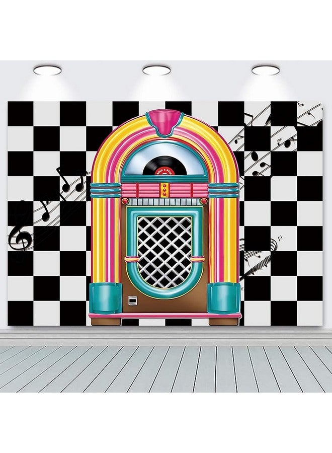 HQM Back To 50'S Sock Hop Photography Banner Birthday Rock Roll 50'S 60'S Hop Party Photo Background Retro Diner Time Classic Backdrop 8X6Ft Supplies  - Image 5