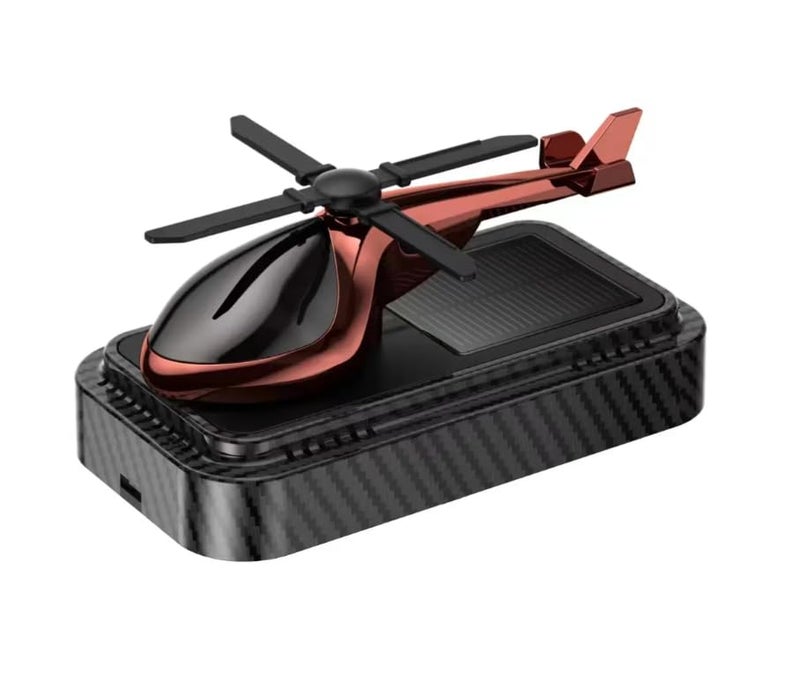 YOURKARTS.COM Solar Helicopter Shape Car Aromatherapy Perfume Air Freshener (Red) – Energy-Saving Dashboard Perfume with Stylish Propeller Design car accessories 2025 - Image 2