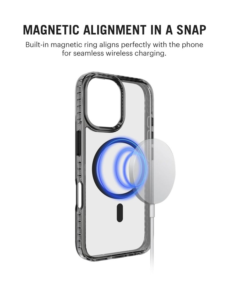 Daily Objects Polycarbonate Stride 2.0 Magnetic Case Cover Compatible With Iphone 16 | Wireless Charging Slim Back Cover | 2 Layer Edge Protection & Shockproof, Grey - Image 2