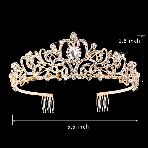 AOPRIE Silver Crystal Tiara Crowns For Women Girls Princess Elegant Crown with Combs Women's Headbands Bridal Wedding Prom Birthday Party Headbands for Women - Image 4