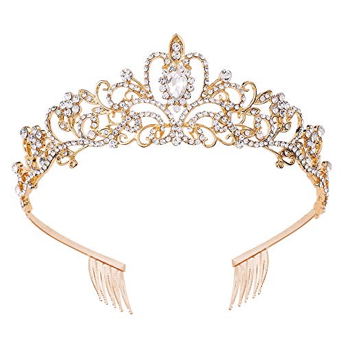AOPRIE Silver Crystal Tiara Crowns For Women Girls Princess Elegant Crown with Combs Women's Headbands Bridal Wedding Prom Birthday Party Headbands for Women - Image 1