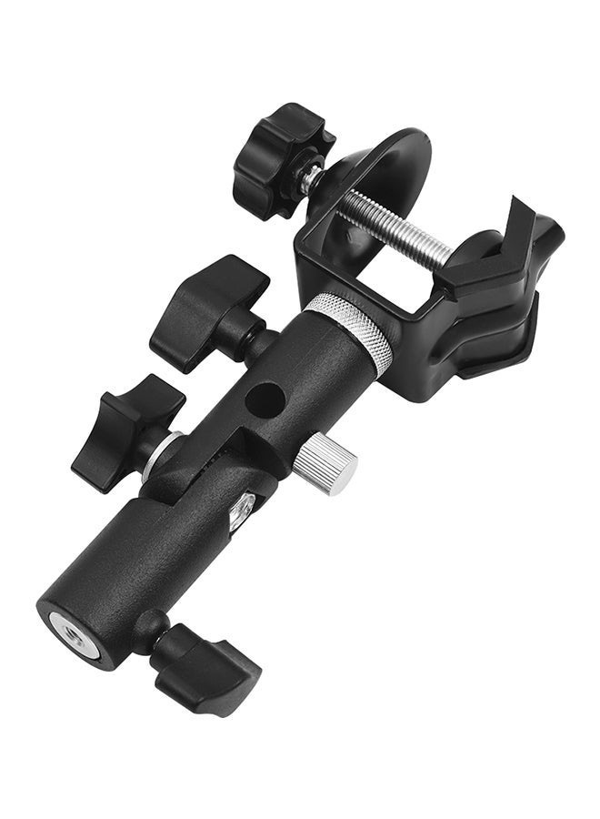 NIBEMINENT 2-Pieces C Clamp Multi Functional Adapter Set Black/Silver  - Image 1