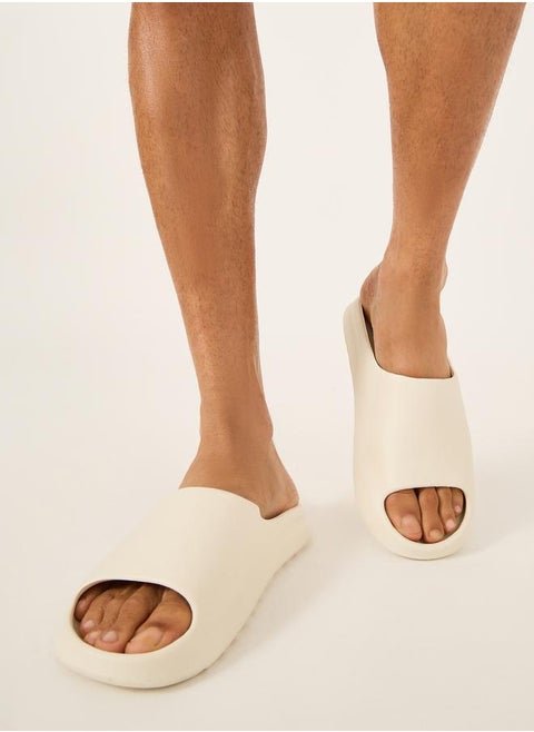 Styli Open Toe Wide Strap Chunk Slides
