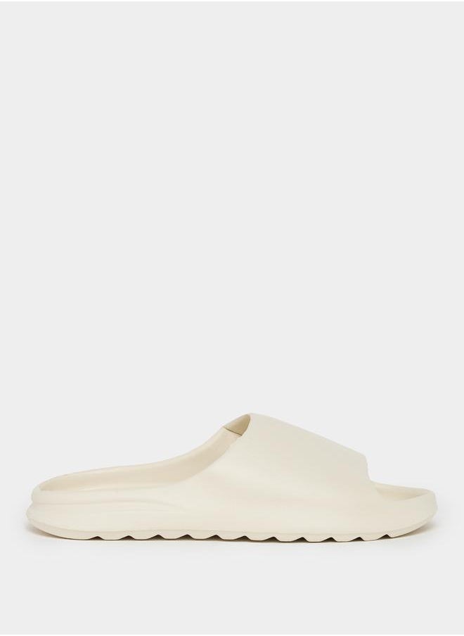 Styli Open Toe Wide Strap Chunk Slides