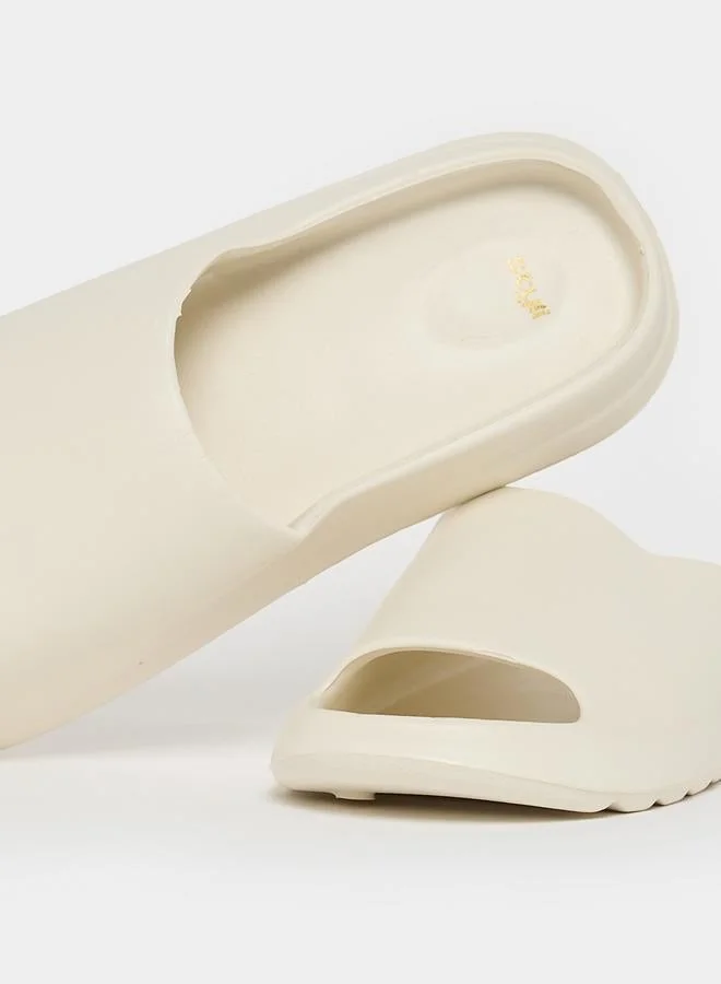 Styli Styli Open Toe Wide Strap Chunk Slides