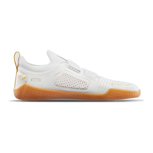 TYR Unisex DropZero Barefoot Shoes for Men - Gym Shoes with Stability Strap for Barefoot-Style Training, Lifting, HIIT, Walking - 9, White/Gold - Image 2