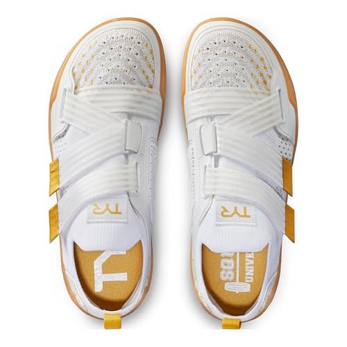 TYR Unisex DropZero Barefoot Shoes for Men - Gym Shoes with Stability Strap for Barefoot-Style Training, Lifting, HIIT, Walking - 9, White/Gold - Image 5