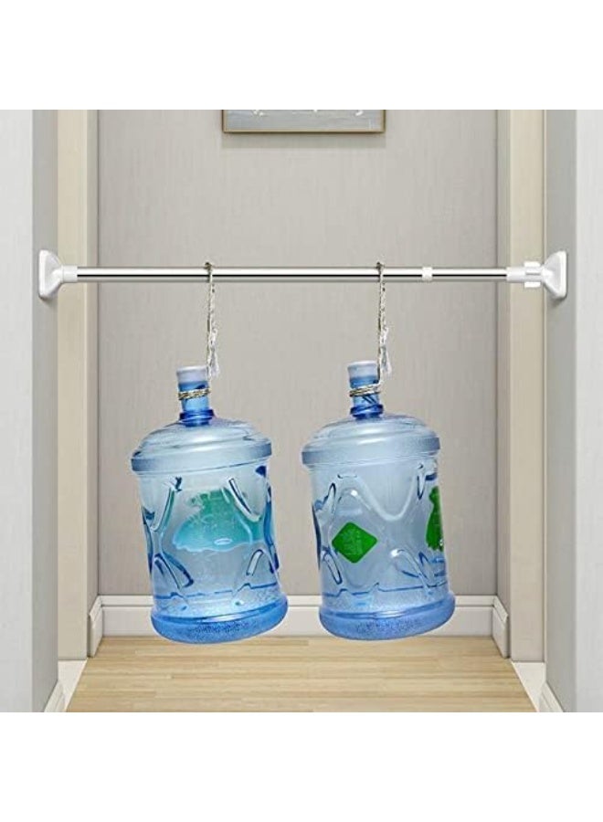 Extendable curtain pipe 110 cm - 2 meters | Stainless steel curtain pole without drilling | Multi-use hanger for bathroom and balcony - Image 3