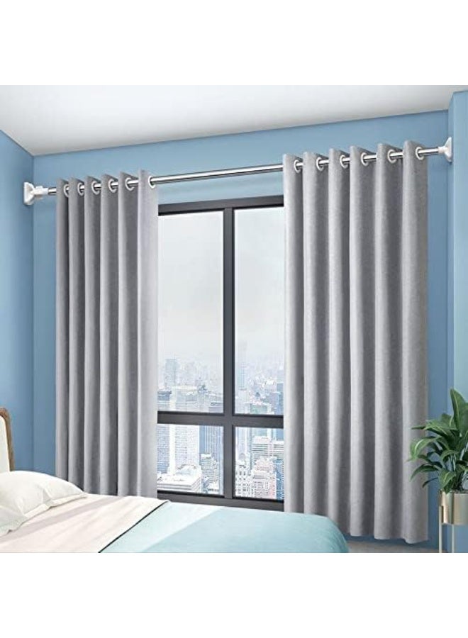 Extendable curtain pipe 110 cm - 2 meters | Stainless steel curtain pole without drilling | Multi-use hanger for bathroom and balcony - Image 2