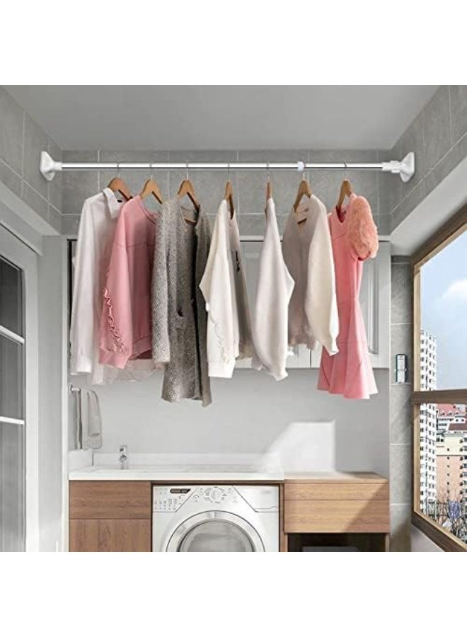 Extendable curtain pipe 110 cm - 2 meters | Stainless steel curtain pole without drilling | Multi-use hanger for bathroom and balcony - Image 1