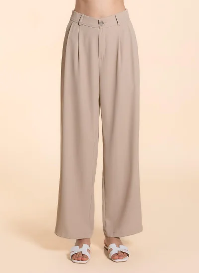 SHAPES DETAILED CHIFFON TROUSERS