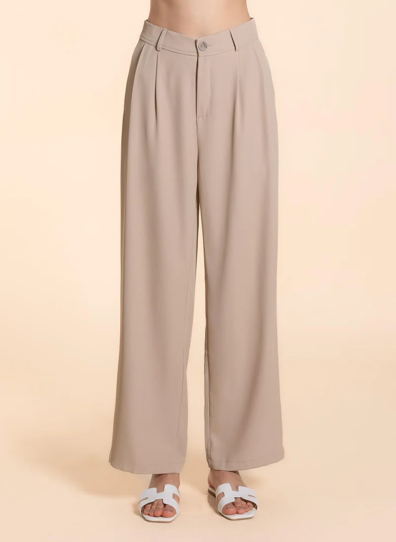 SHAPES DETAILED CHIFFON TROUSERS