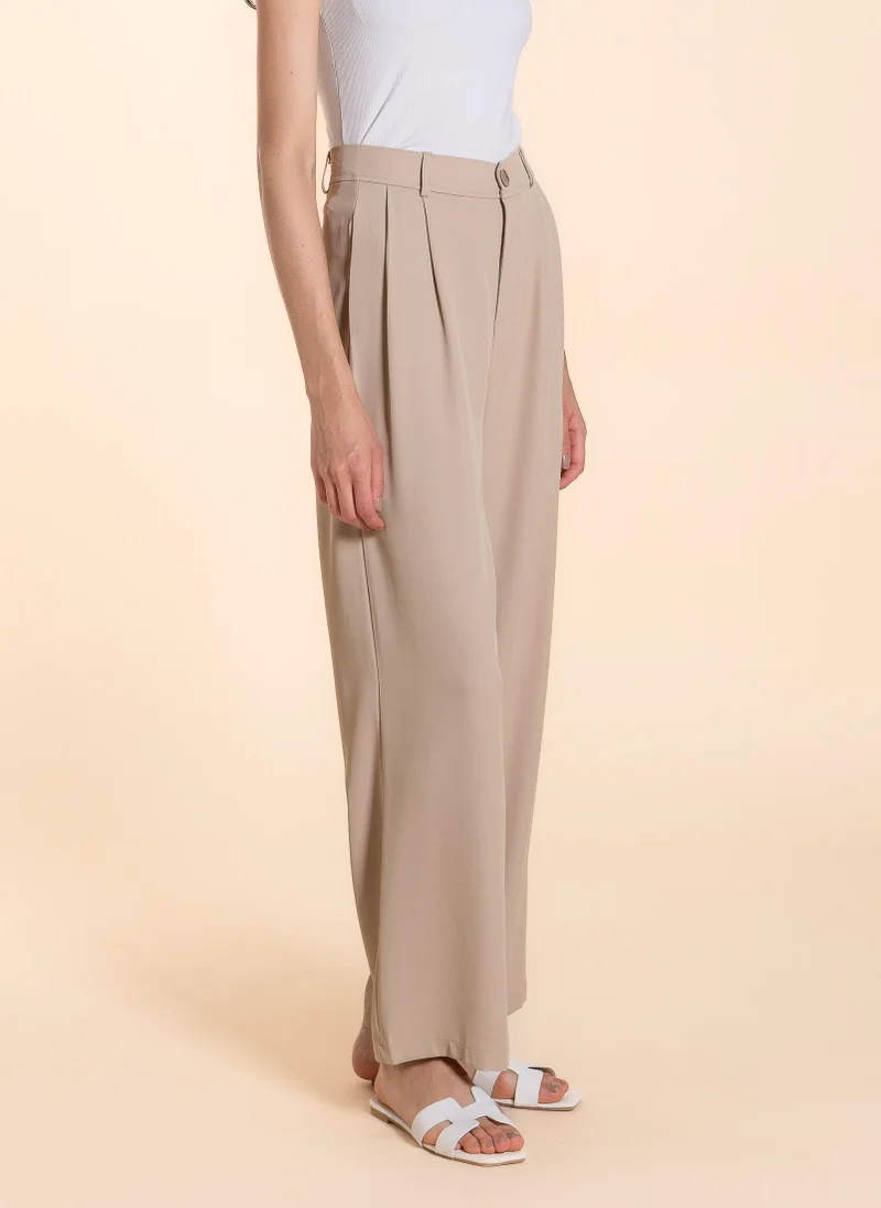 SHAPES DETAILED CHIFFON TROUSERS