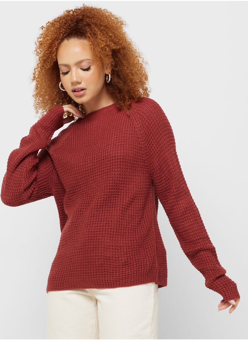 Jacqueline de Yong - Crew Neck Knitted Sweater - Image 1