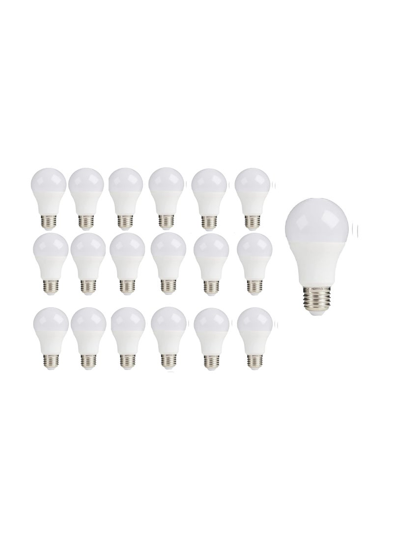 9 watt LED bulb - E27 screw cap - provides all lighting uses inside the house - (yellow light) (18), 9.0 watts 